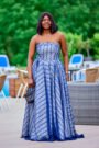 Robe Bleu Dentelé | TheGlamStyle